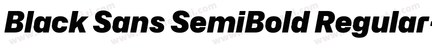 Black Sans SemiBold Regular字体转换